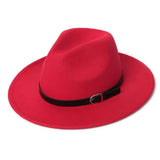 Autumn Winter Warm Fedora Hat Men Women Imitation Woolen Top Felt Jazz Hats Godfather Sombrero Caps Gentleman Hat Sombrero Mujer