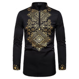 casual shirt mens dress shirts african style chemise homme fashion camisa masculina fitness printed shirt