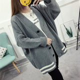 Fashion 2019 Autumn Winter Women Sweater Cardigans Blue Pink Solid Korean Cardigans Single Breasted Jumper Sweater Harajuku Top